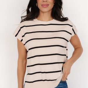 Ada Dolman Top | Natural + Black