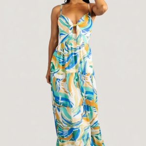 Alexis Maxi Dress | Blue Multi Print