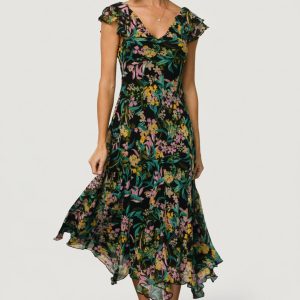 Alisa Maxi Dress | Black Floral