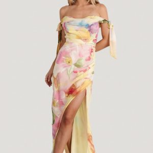 Allegra Off Shoulder Maxi Dress | Multi Floral
