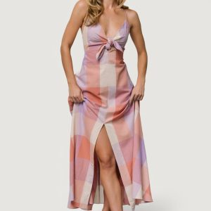 Ally Maxi Dress | Lavender + Coral Multi
