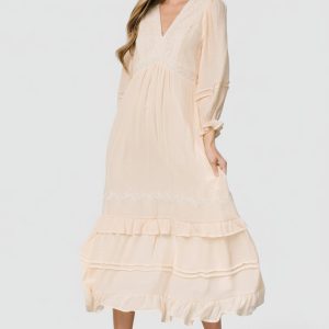 Amberlee Embroidered Dress | Cream