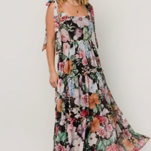 Anita Maxi Dress | Black Multi Floral
