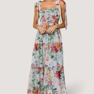 Anita Maxi Dress | Light Blue Multi Floral