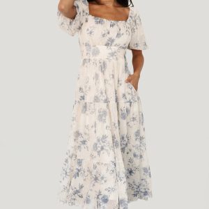 Annabeth Midi Dress | Cream + Slate Floral