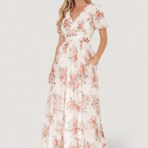 Ardley Maxi Dress | Cream + Rose Floral