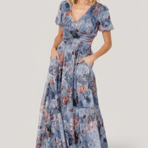 Ardley Maxi Dress | Slate Print