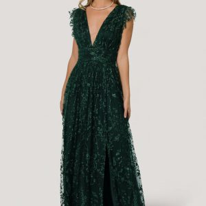 Arlene Shimmer Gown | Emerald