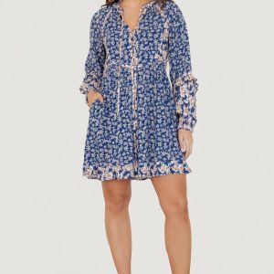 Aster Short Dress | Navy Multi Floral