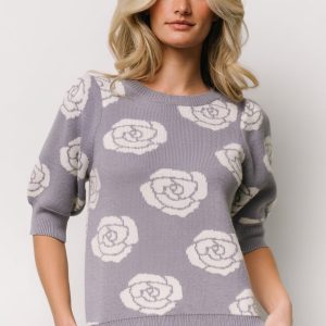 Belle Sweater Top | Dusty Lavender