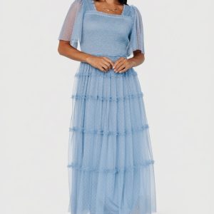 Bexley Tulle Dress | Dusty Blue