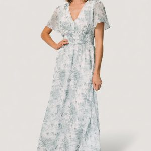 Birdie Maxi Dress | White + Sage Floral