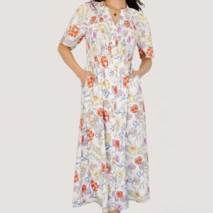 Botega Midi Dress | Ivory Multi Floral