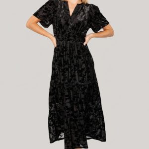 Bronwyn Velvet Dress | Black