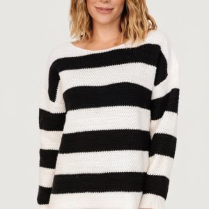 Cervinia Knit Sweater | Cream + Black
