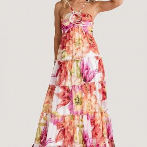 Charmaine Maxi Dress | Pink + Red Floral
