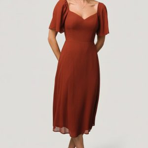 Colette Sweetheart Midi Dress | Cinnamon