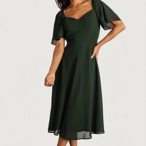 Colette Sweetheart Midi Dress | Evergreen
