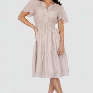 Dita Short Dress | Natural