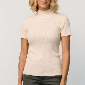 Edie Mock Neck Top | Cream