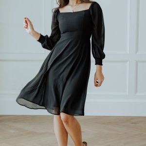 Elise Short Dress | Black
