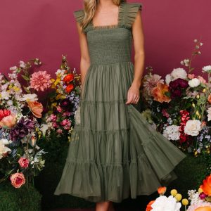 Emma Smocked Tulle Dress | Sage