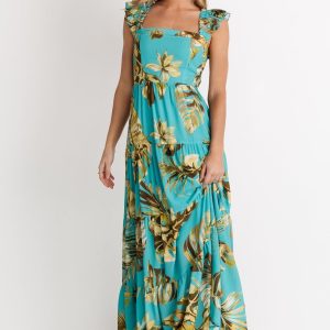Encinitas Maxi Dress | Caribbean Blue Print