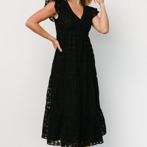 Ferrara Lace Maxi Dress | Black