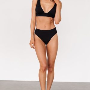 Formentera High Waist Bikini Bottom | Black