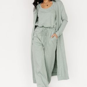 Janae Jumpsuit + Cardigan Set | Sage