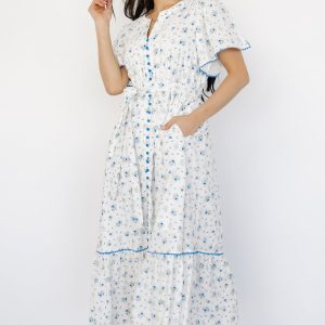 Janie Midi Dress | Ivory Multi Floral