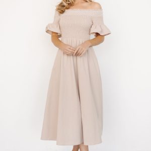 Jodi Off Shoulder Dress | Natural