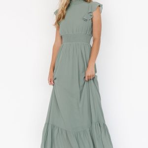 Kearny Ruffle Maxi Dress | Eucalyptus