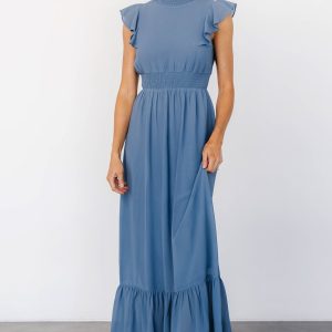 Kearny Ruffle Maxi Dress | Whisper Blue