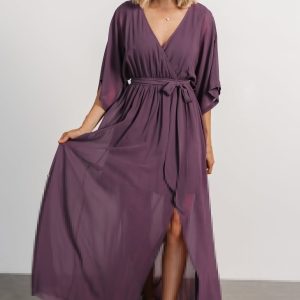 Kia Kimono Maxi Dress | Vintage Plum