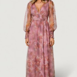 Layla Tulle Maxi Dress | Dusty Orchid Floral