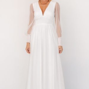 Layla Tulle Maxi Dress | White