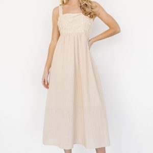 Mia Tie Back Dress | Natural