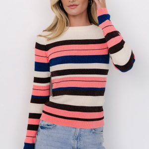 Milwaukee Striped Sweater | Coral Multi