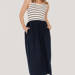 Nantucket Tank Dress | Navy Stripe