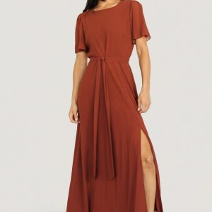 Naomi Short Sleeve Maxi Dress | Cinnamon