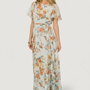 Naomi Short Sleeve Maxi Dress | Sage Floral