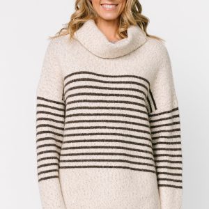 Pennington Turtleneck Sweater | Cream Multi Stripe
