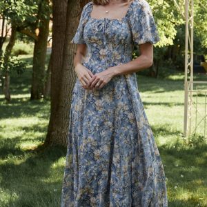 Raelynn Maxi Dress | Dusty Blue Floral