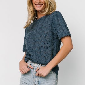 Serenity Knit Sweater Top | Slate