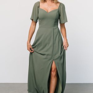Sierra Sweetheart Maxi Dress | Dark Sage