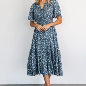 Spell Boho Midi Dress | Blue Floral
