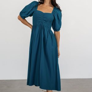 Stefania Midi Dress | Mediterranean Blue