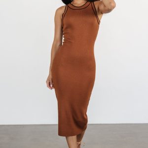 Tove Knit Tank Midi Dress | Copper