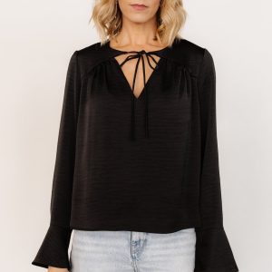 Westminster Satin Top | Black